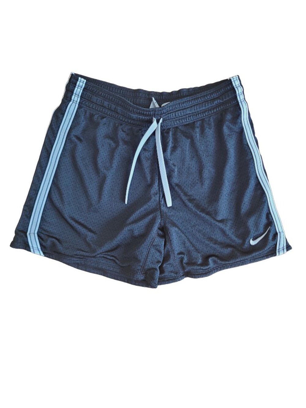 Nike Women's Black White Swoosh Athletic Performance Workout Shorts (size XS)